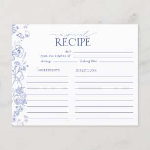French Blue & White Victorian Floral Bridal Recipe