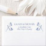 French Blue White Victorian Shower Return Address<br><div class="desc">Welcome to the world of weddings with the French Blue White Victorian Shower Return Address Label! This gorgeous stationery is a refreshing mix of traditional and modern styles - making it the perfect way to personalise your bridal shower details. You will be dazzled by the classic hand drawn blue Victorian...</div>