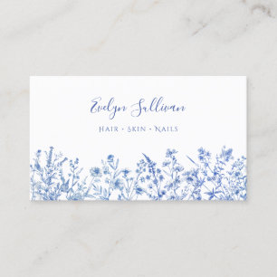 French blue wildflowers business card