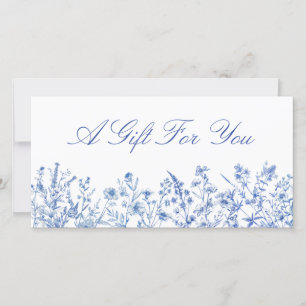 French blue wildflowers gift certificate