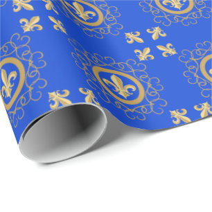 French Blue Wrapping Paper