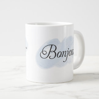 French Bonjour Large Coffee Mug