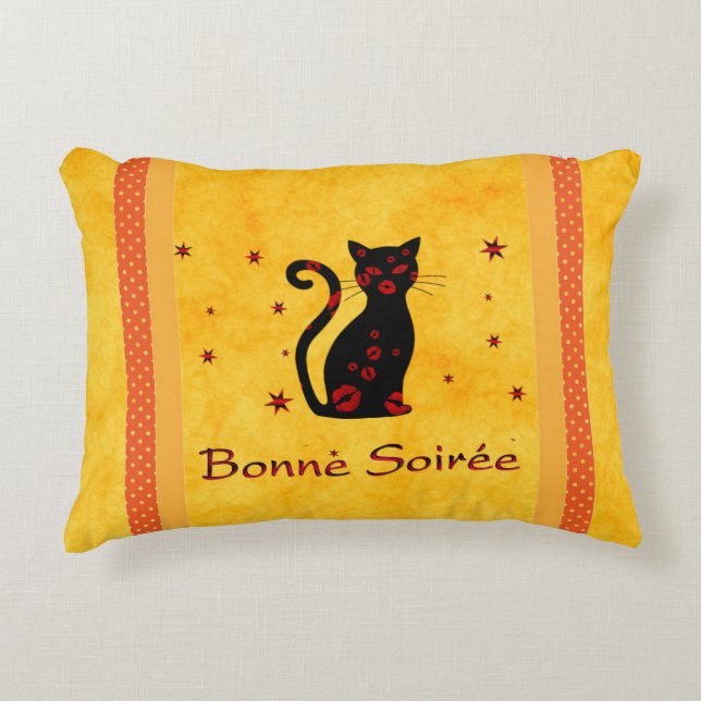 French:Bonne Soiree Accent Pillow (Front)