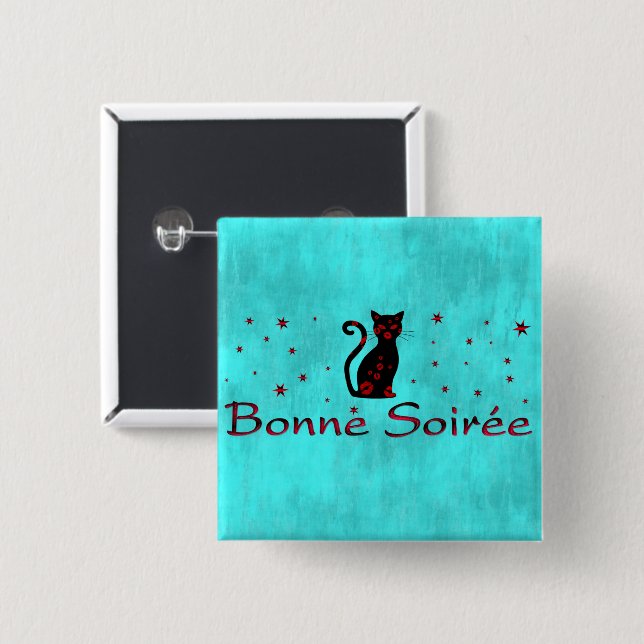 French:Bonne Soiree Button (Front & Back)