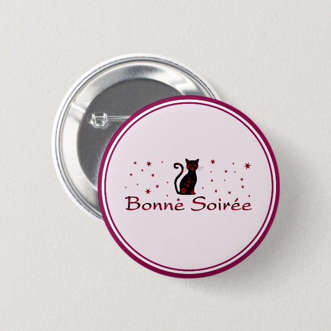 French:Bonne Soiree Button (Front & Back)