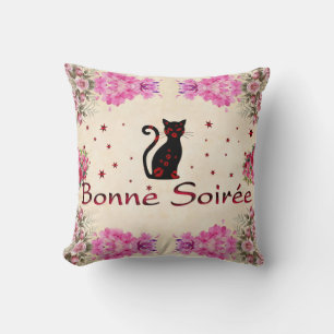 French:Bonne Soiree Cushion