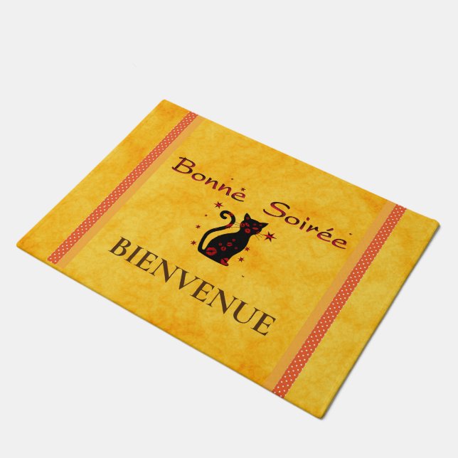 French:Bonne Soiree Doormat (Angled)