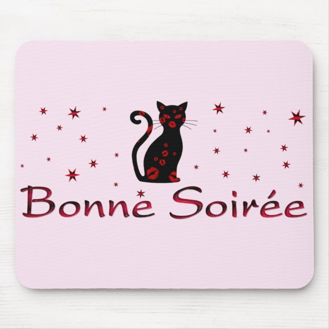 French:Bonne Soiree Mouse Mat (Front)
