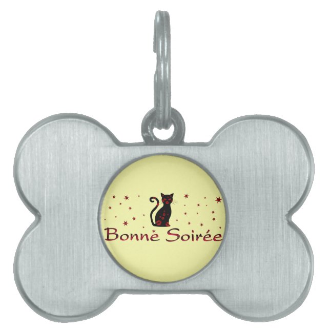 French:Bonne Soiree Pet ID Tag (Front)