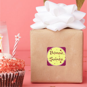 French:Bonne Soiree Square Sticker