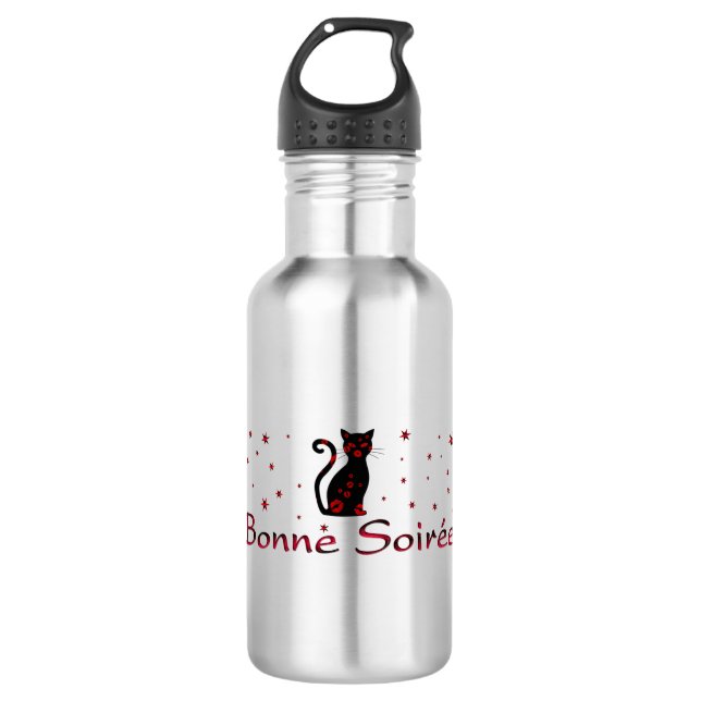 French:Bonne Soiree Water Bottle (Front)