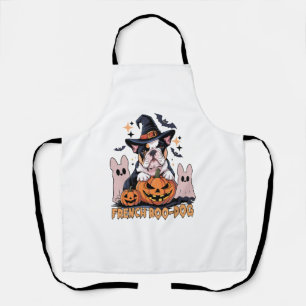 French Boo Dog Cute Frenchie Halloween Ghost Dog T Apron