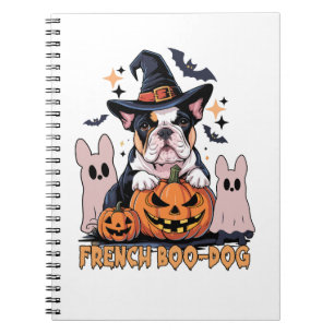 French Boo Dog Cute Frenchie Halloween Ghost Dog T Notebook