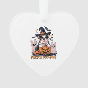 French Boo Dog Cute Frenchie Halloween Ghost Dog T Ornament