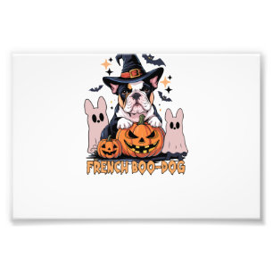 French Boo Dog Cute Frenchie Halloween Ghost Dog T Photo Print