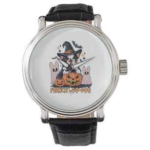 French Boo Dog Cute Frenchie Halloween Ghost Dog T Watch