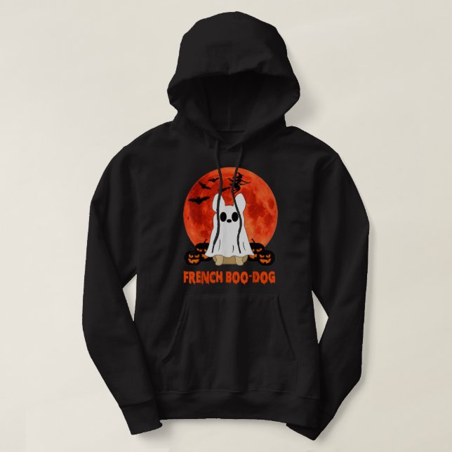 French Boo Dog Frenchie French Bulldog Boo Dogs Ha Hoodie (Design Front)