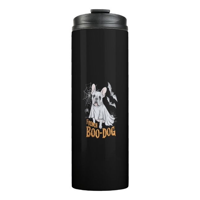 French Boo-Dog Funny French Bulldog Halloween Men  Thermal Tumbler (Front)