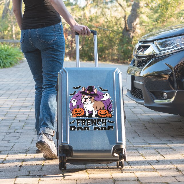 French Boo Dog – the Spookiest Pup (Suitcase Insitu)