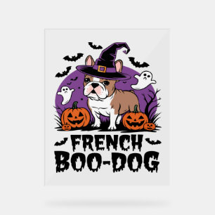 French Boo Dog – the Spookiest Pup Acrylic Sign