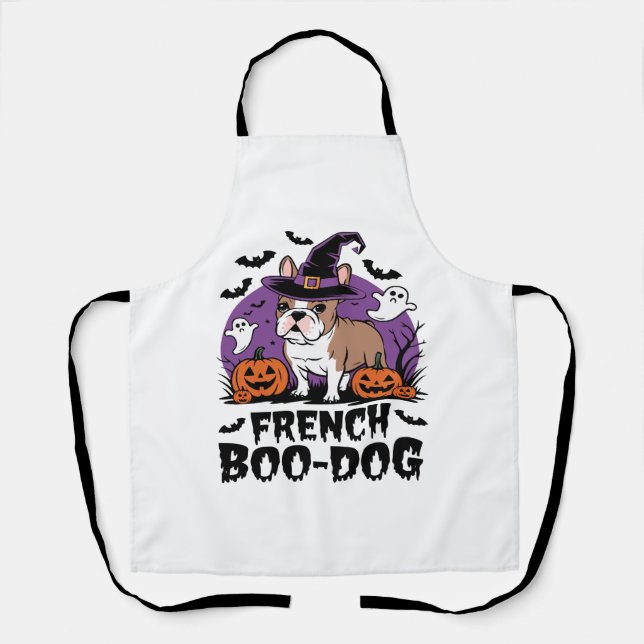 French Boo Dog – the Spookiest Pup Apron (Front)