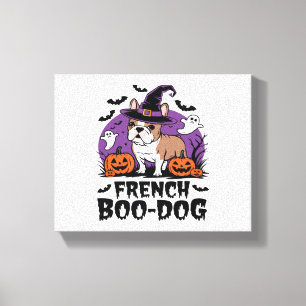French Boo Dog – the Spookiest Pup Canvas Print