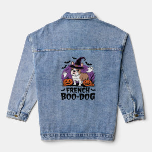 French Boo Dog – the Spookiest Pup Denim Jacket
