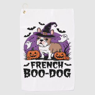 French Boo Dog – the Spookiest Pup Golf Towel