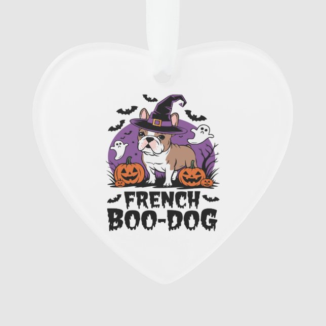 French Boo Dog � the Spookiest Pup Ornament (Front)