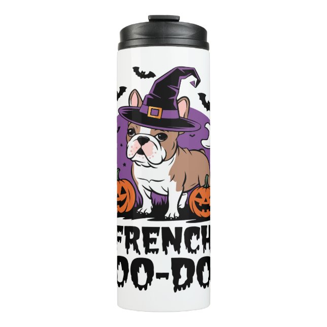French Boo Dog – the Spookiest Pup Thermal Tumbler (Front)