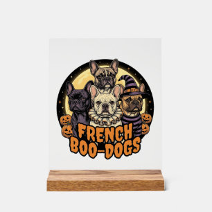French Boo-Dogs Halloween French Bulldog Design_1 Acrylic Sign