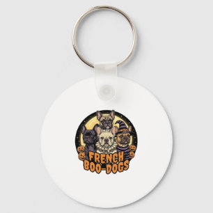 French Boo-Dogs Halloween French Bulldog Design_1 Key Ring