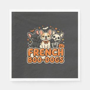 French Boo Dogs Halloween French Bulldog Design_1 Napkin