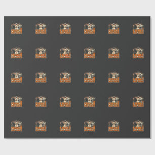 French Boo Dogs Halloween French Bulldog Design_1 Wrapping Paper