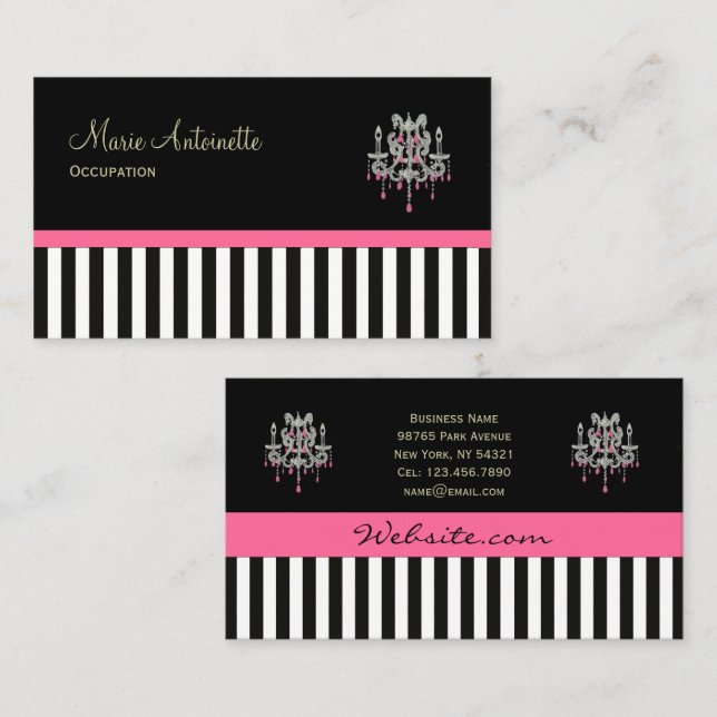 French Boutique Chandelier ~ Business Cards (Front/Back)