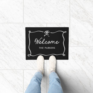 French Bow   Whimsical Welcome Doormat