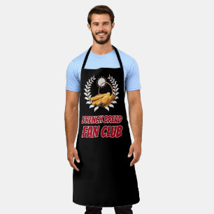 French Bread Fan Club Funny Foodie Humour Apron