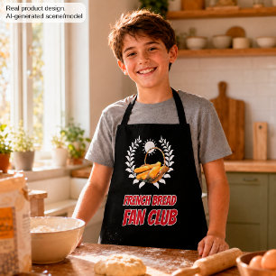 French Bread Fan Club Funny Foodie Humour Apron