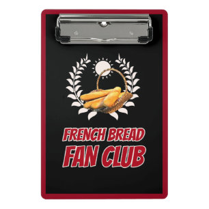 French Bread Fan Club Funny Foodie Humour Mini Clipboard