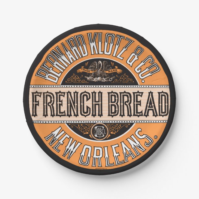 French Bread Paper Plate (Front)