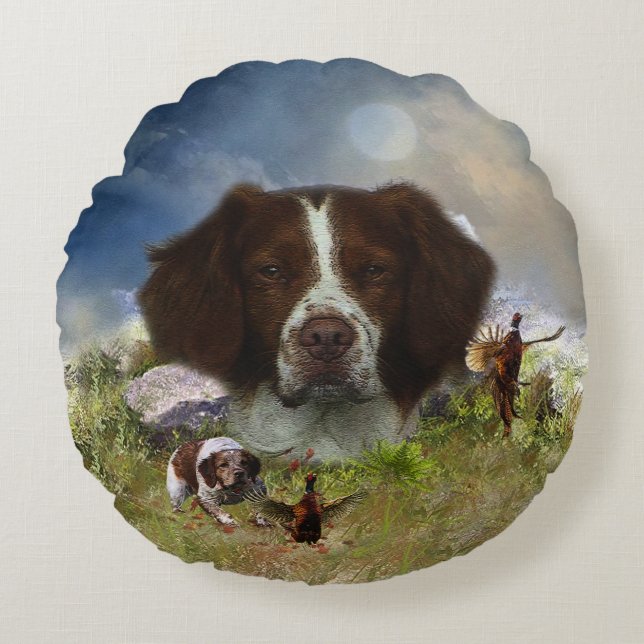 French Brittany , Art    Round Cushion (Front)
