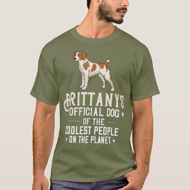 French Brittany Spaniel Gift Puppies Owner Lover T-Shirt (Front)