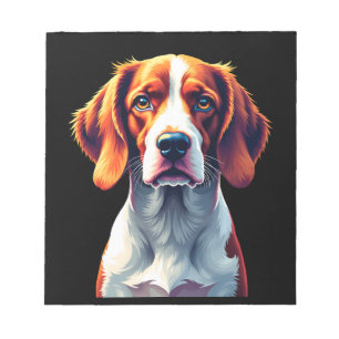 French Brittany Spaniel Mom Dad Dog Face Pop Art C Notepad
