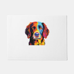 French Brittany Spaniel Mum Dad Dog Face Pop Art C Doormat