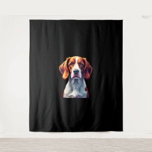 French Brittany Spaniel Mum Dad Dog Face Pop Art C Tapestry