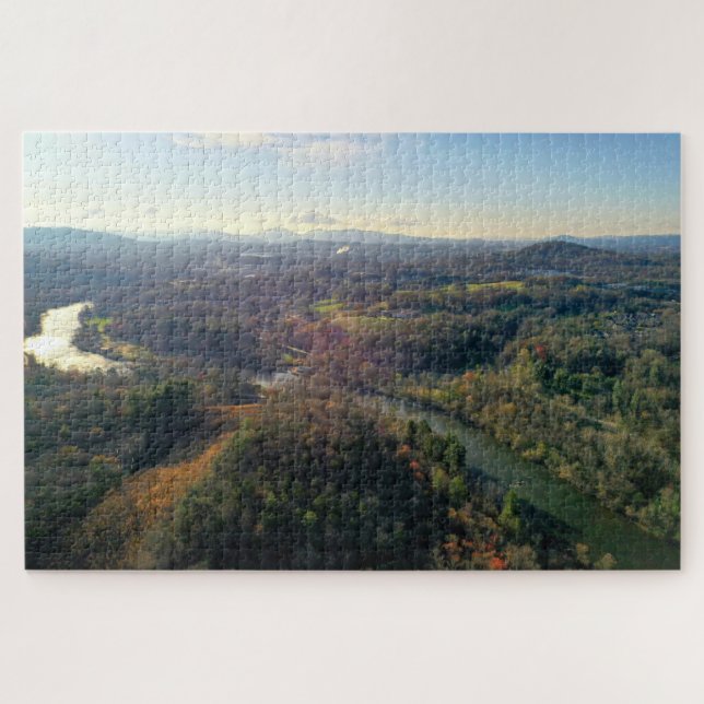 French Broad River, Asheville, North Carolina Jigsaw Puzzle (Horizontal)