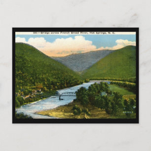 French Broad River, Hot Springs, NC Vintage Postcard