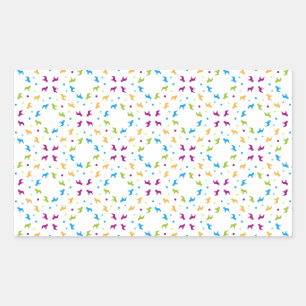 French Buldogs pattern Primavera Rectangular Sticker