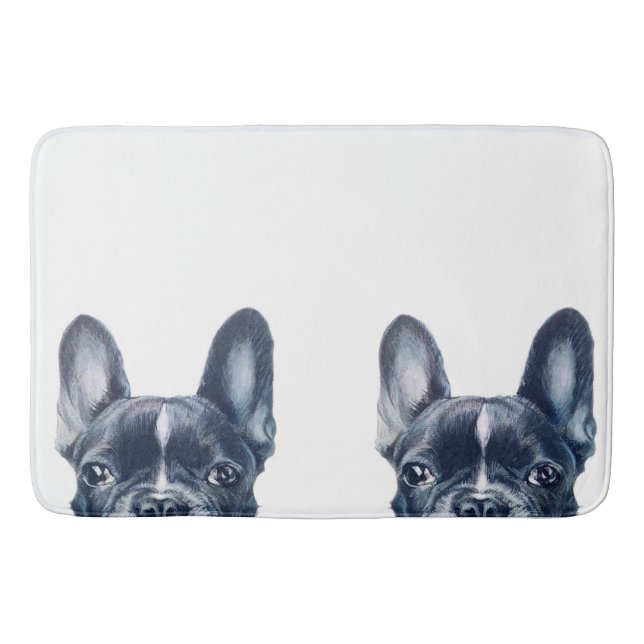 French bull dog bath mat (Front)