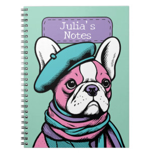 French Bull Dog Frenchie Artsy Pop Art  Notebook